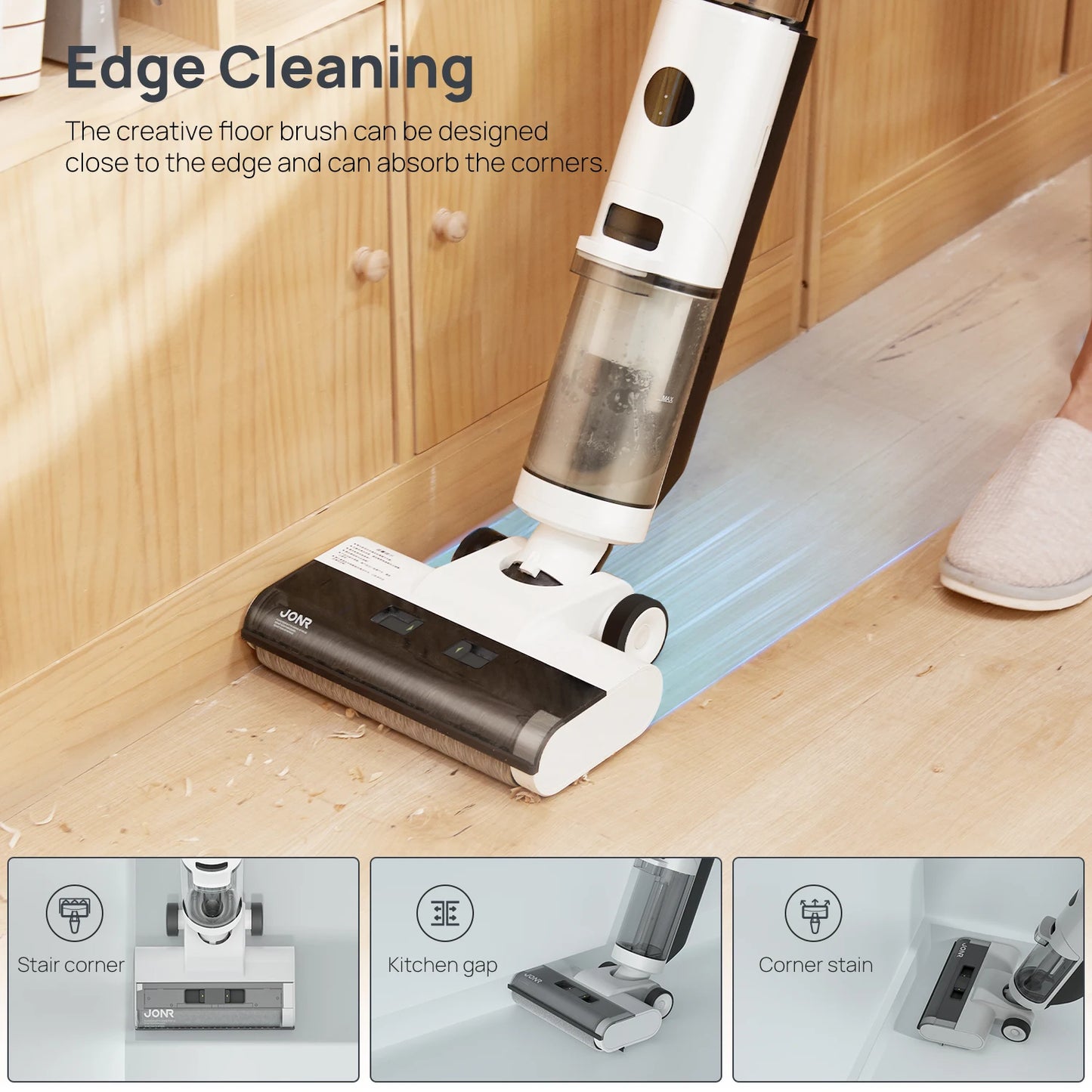 JONR ED12 Wet Dry Smart Vacuum Washing Cleaner Wireless Washing Floor Cleaner/Mop Water - Merit Sell