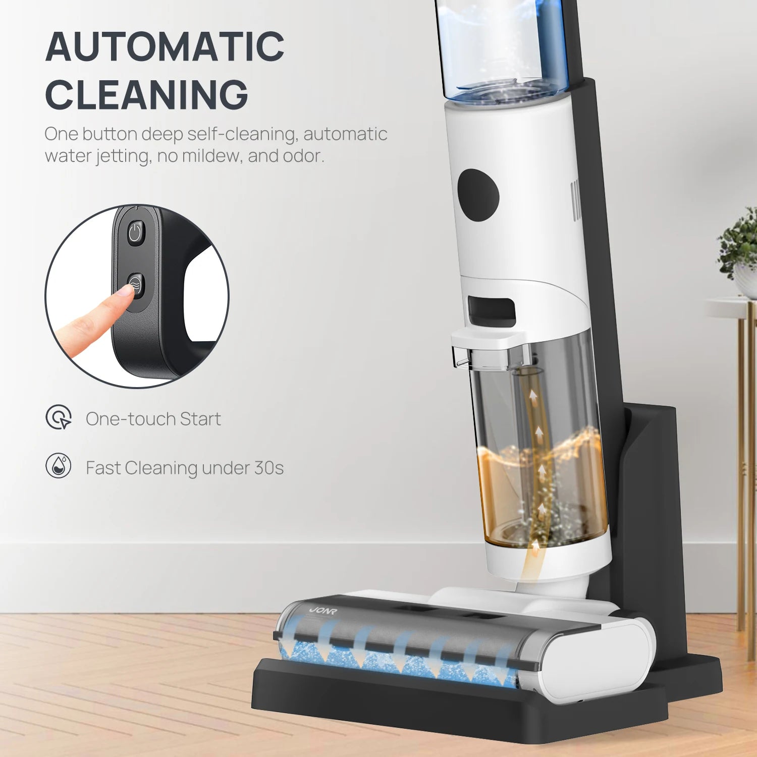 JONR ED12 Wet Dry Smart Vacuum Washing Cleaner Wireless Washing Floor Cleaner/Mop Water - Merit Sell