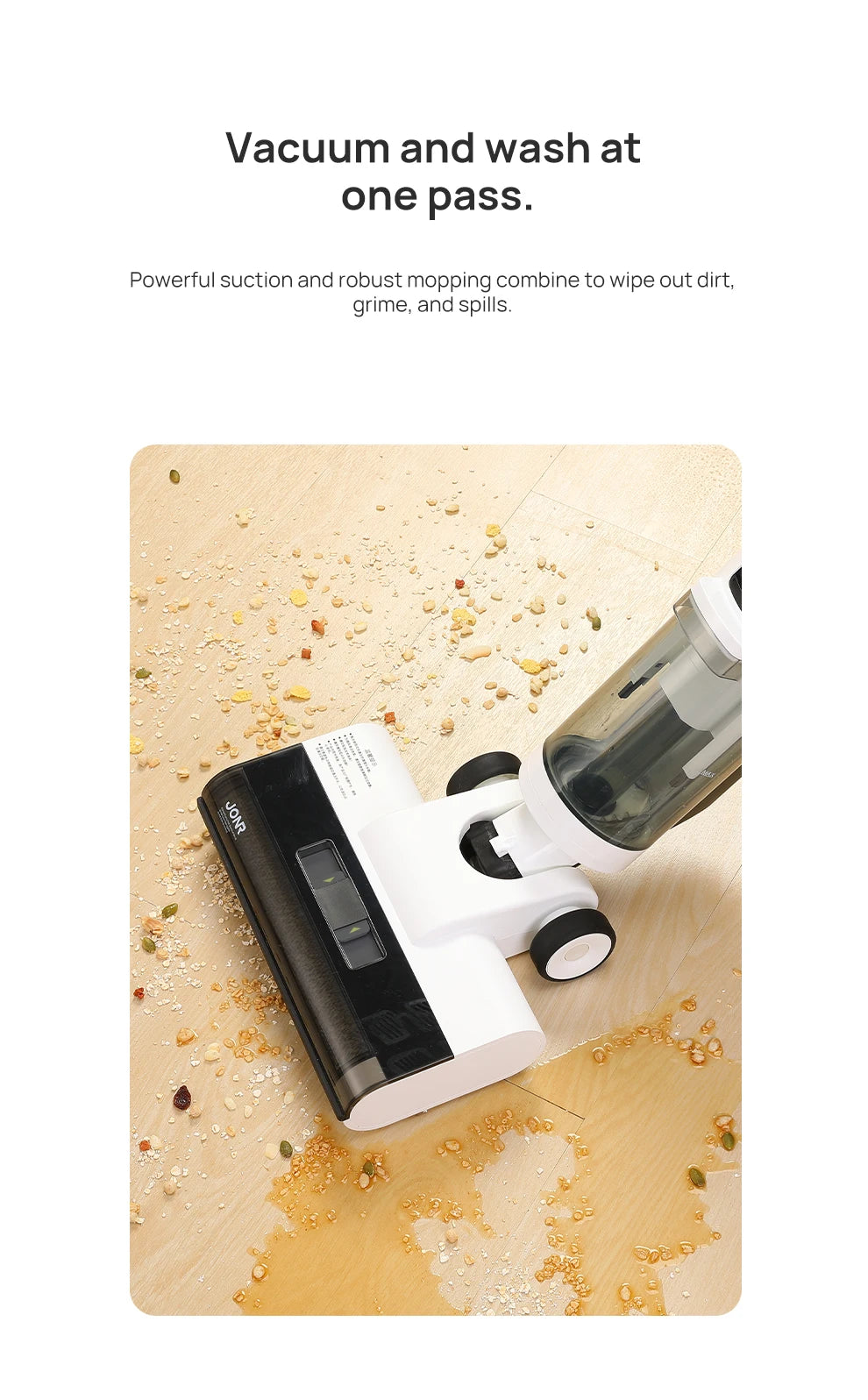 JONR ED12 Wet Dry Smart Vacuum Washing Cleaner Wireless Washing Floor Cleaner/Mop Water - Merit Sell