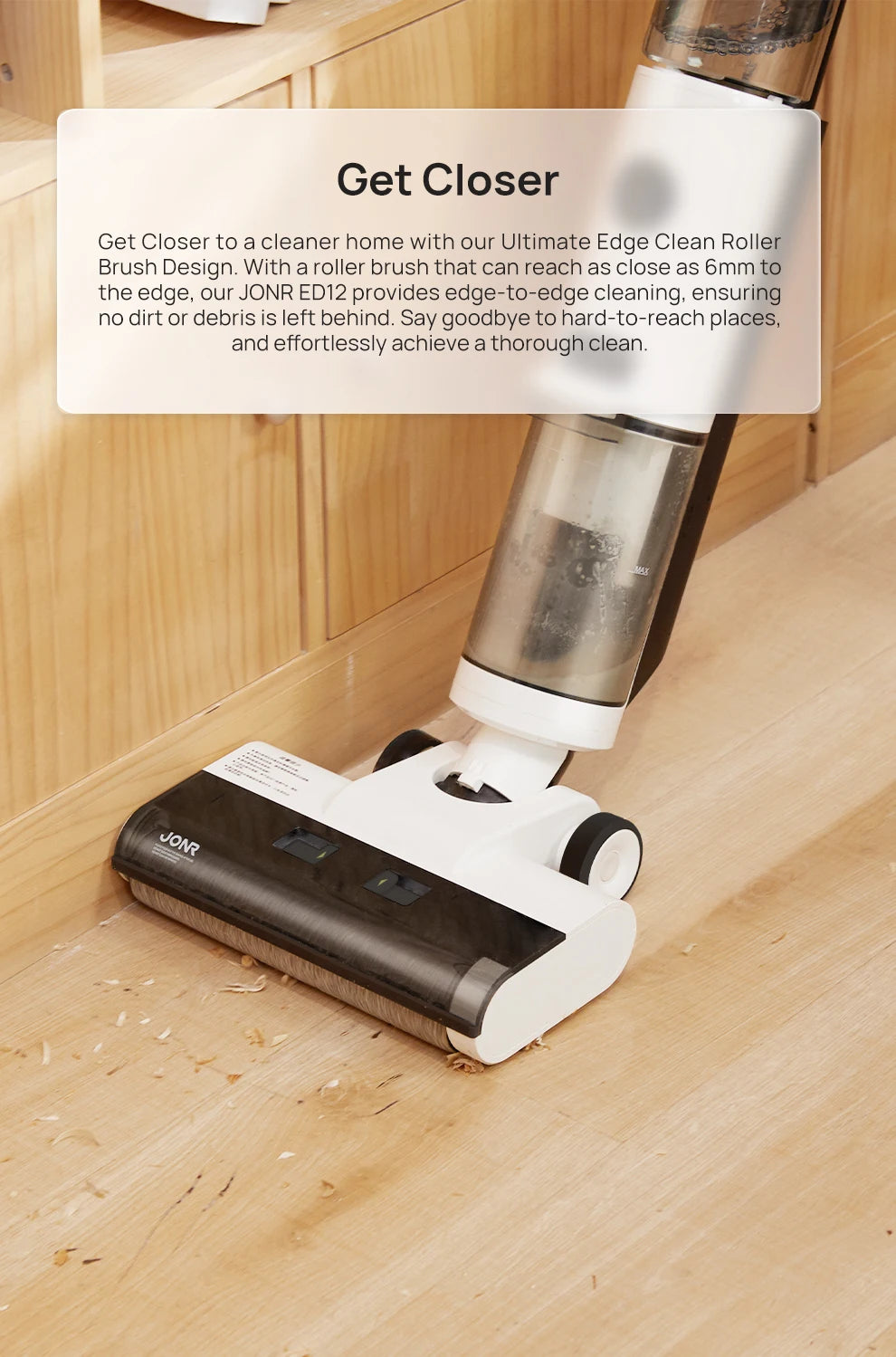 JONR ED12 Wet Dry Smart Vacuum Washing Cleaner Wireless Washing Floor Cleaner/Mop Water - Merit Sell