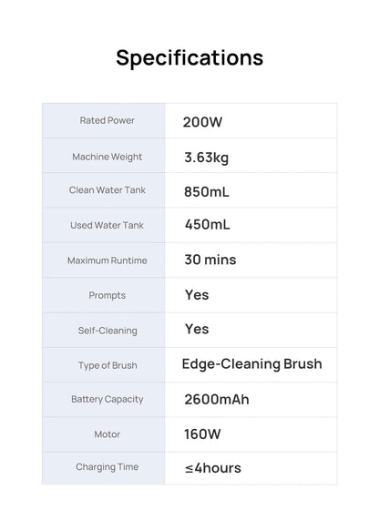 JONR ED12 Wet Dry Smart Vacuum Washing Cleaner Wireless Washing Floor Cleaner/Mop Water - Merit Sell