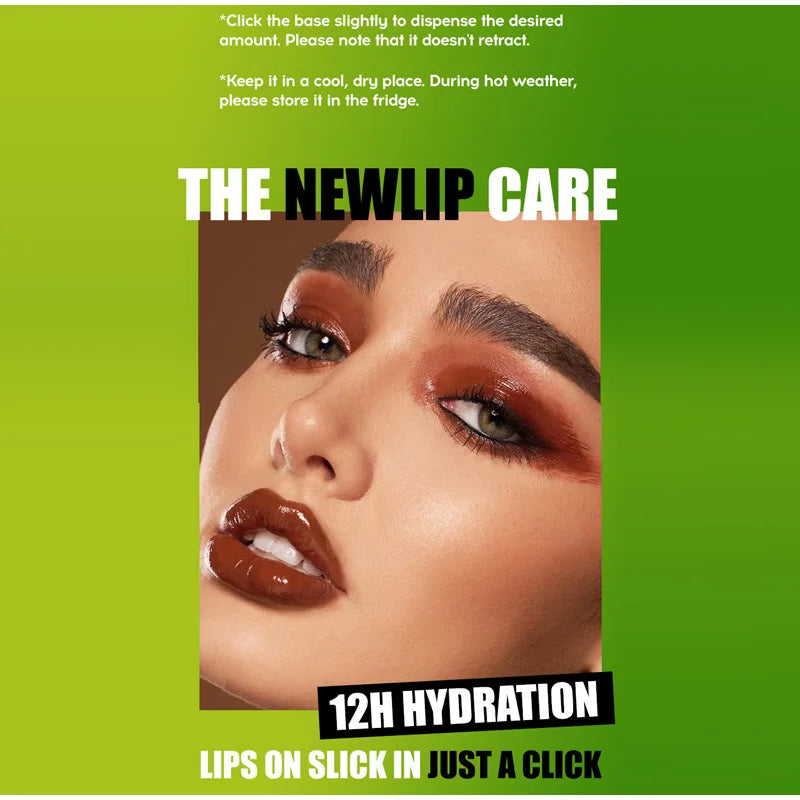 Jelly Solid Lip Gloss Make-up Hydrating Mirror Red Brown Lipstick Clear Moisturizing Lip Tint Nature Nude Lipstick Pen Cosmetics - Merit Sell