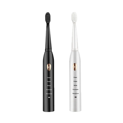 Jianpai Adult Black White Classic Acoustic Electric Toothbrush Adult 5-gear Mode USB Charging IPX7 Waterproof Acoustic Electric - Merit Sell