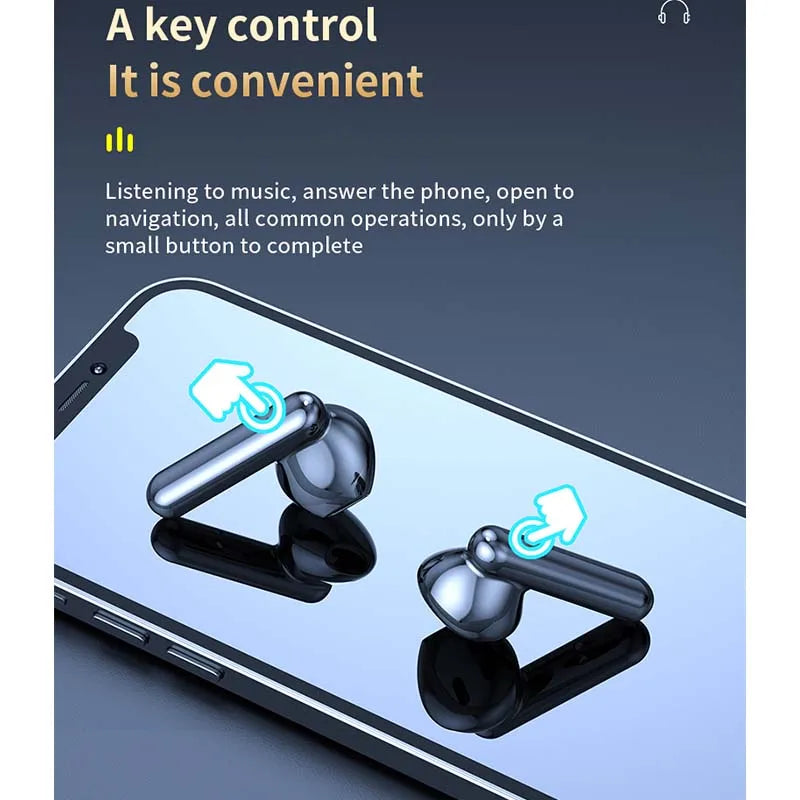 K40 Touch Control 5.3 Wireless Earphones HIFI 3D Stereo Headphones Running Sport Gaming Headset TWS ENC Noise Canceling Earbuds - Merit Sell