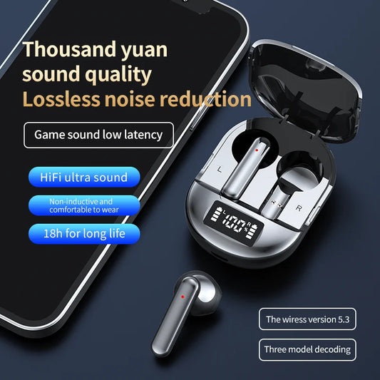 K40 Touch Control 5.3 Wireless Earphones HIFI 3D Stereo Headphones Running Sport Gaming Headset TWS ENC Noise Canceling Earbuds - Merit Sell