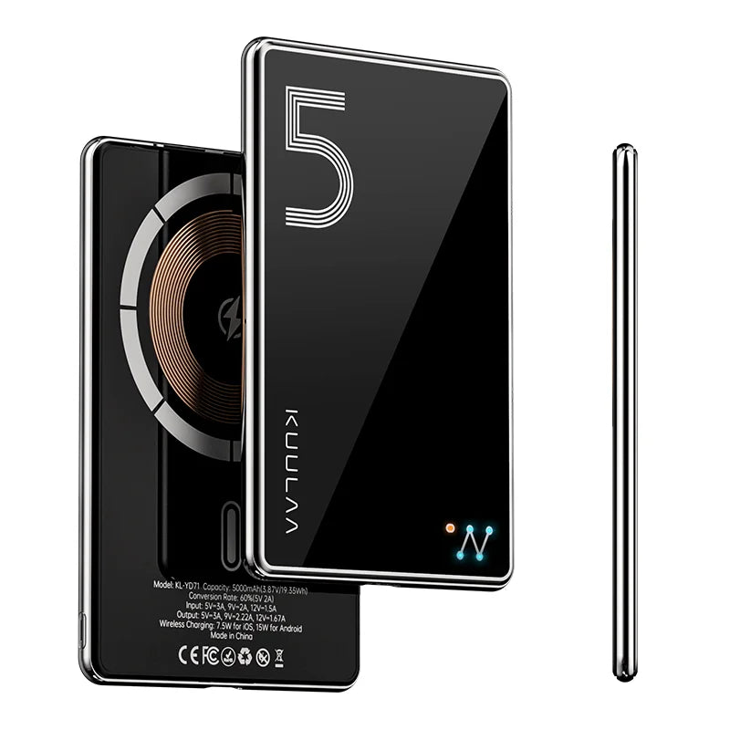 KUULAA Magsafe Power Bank 5000mAh Magnetic Wireless Phone Charger External Battery 20W Fast Charging For iPhone 16 15 PowerBank - Merit Sell