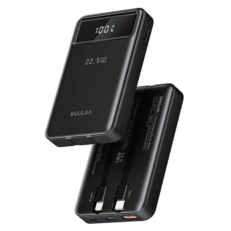 KUULAA powerbank 10000mAh powerbank 22.5W Portable Charger Fast Charging external battery power bank For iPhone 16 15 14 Xiaomi - Merit Sell