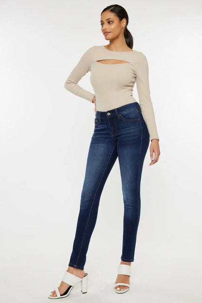 Kancan Mid Rise Gradient Skinny Jeans - Merit Sell