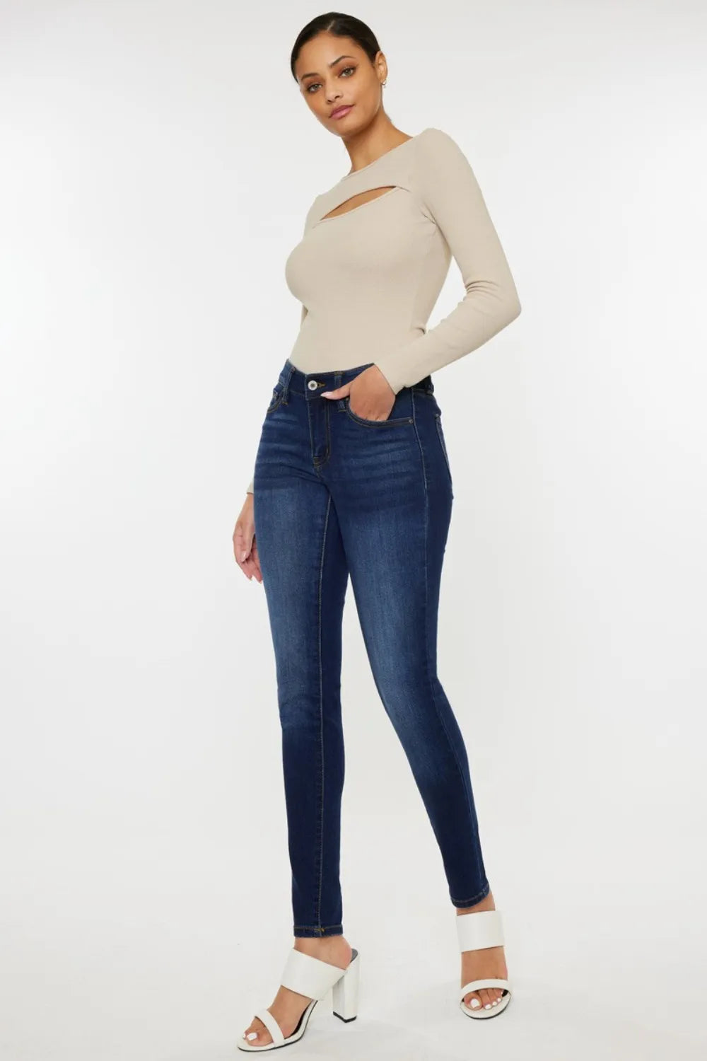 Kancan Mid Rise Gradient Skinny Jeans - Merit Sell