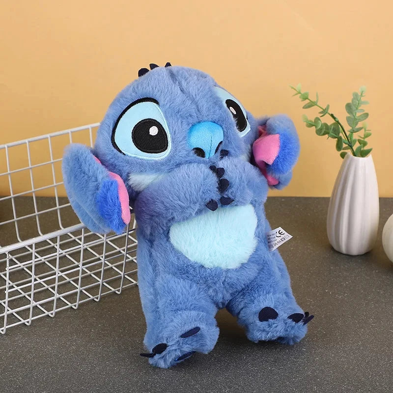 Kawaii Stitch Plush Doll Baby Sleeping Companion Sound Soothing Musical Kawaii With Air Bag and Light Doll Breathing Toys Gifts - Merit Sell