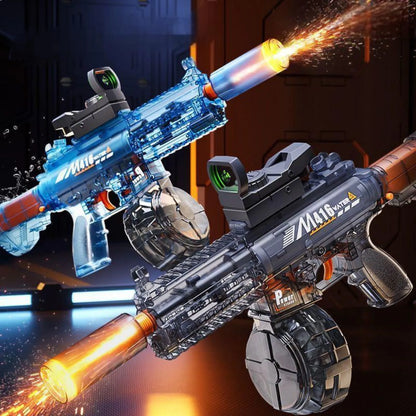 Kids Electric Water Gun with Sound & Lights - Tactical Assault Rifle Toy for Outdoor Games, Pool Beach Summer Fun Ages 8-12 - Merit Sell