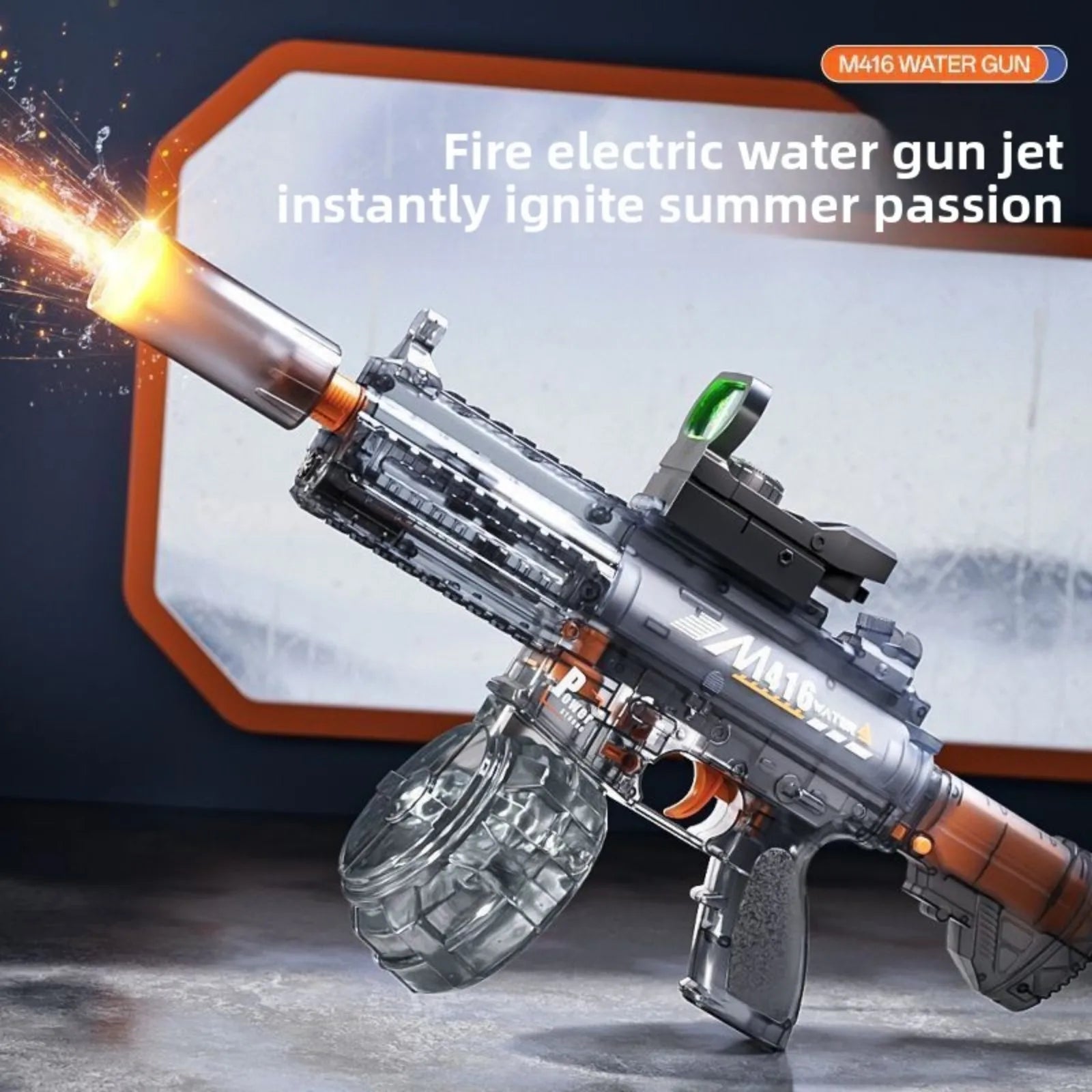 Kids Electric Water Gun with Sound & Lights - Tactical Assault Rifle Toy for Outdoor Games, Pool Beach Summer Fun Ages 8-12 - Merit Sell