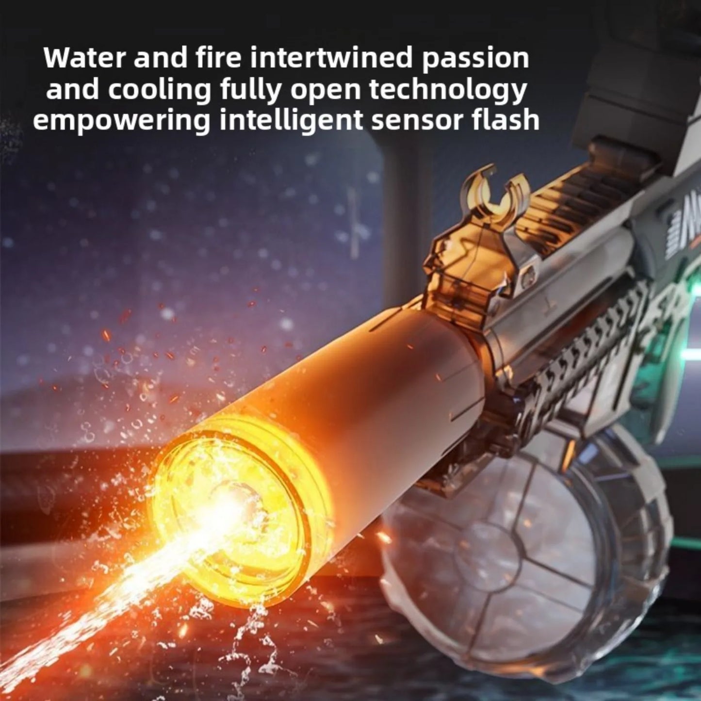 Kids Electric Water Gun with Sound & Lights - Tactical Assault Rifle Toy for Outdoor Games, Pool Beach Summer Fun Ages 8-12 - Merit Sell