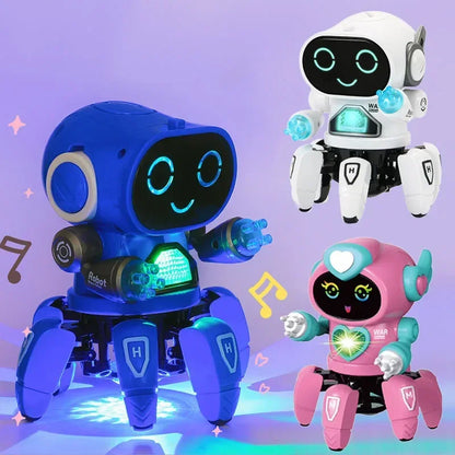 Kids Glow Music Educational Toy Electric Pet Cute LED Light Musical Dancing Robot Baby Learn To Climb Toy Children Birthday Gift - Merit Sell