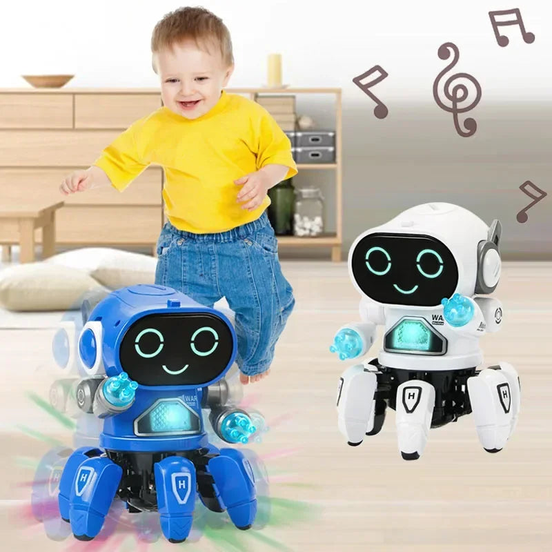 Kids Glow Music Educational Toy Electric Pet Cute LED Light Musical Dancing Robot Baby Learn To Climb Toy Children Birthday Gift - Merit Sell