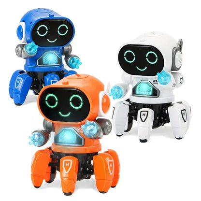 Kids Glow Music Educational Toy Electric Pet Cute LED Light Musical Dancing Robot Baby Learn To Climb Toy Children Birthday Gift - Merit Sell