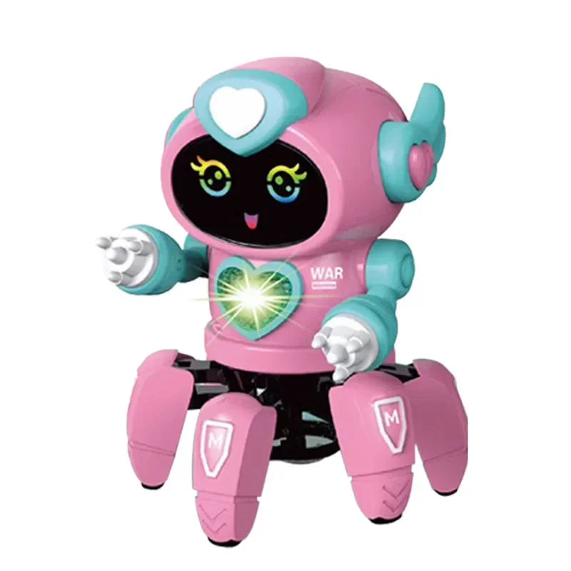 Kids Glow Music Educational Toy Electric Pet Cute LED Light Musical Dancing Robot Baby Learn To Climb Toy Children Birthday Gift - Merit Sell