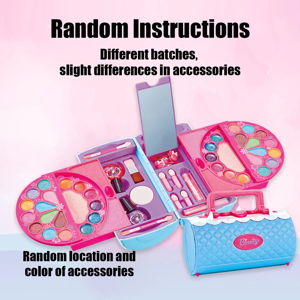 Kids Makeup Kit for Girls Princess Real Washable Pretend Play Cosmetic Set Toys with Mirror Non-Toxic & Safe Birthday Gifts - Merit Sell