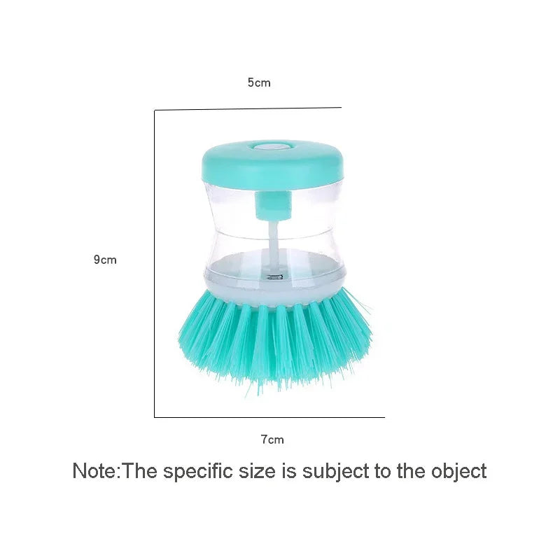 Kitchen Wash Pot Dish Brush Washing Utensils with Washing Up Liquid Soap Dispenser Household Kitchen Cleaning Accessories - Merit Sell