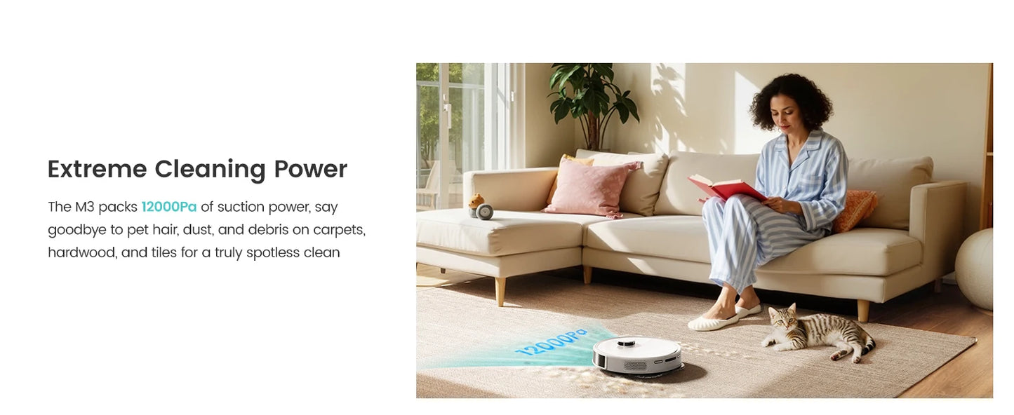 LEFANT Robot Vacuum Cleaner with Mapping, 12000Pa Suction, Emptying Station, Automatic Washing and Drying, DTOF Laser - Merit Sell