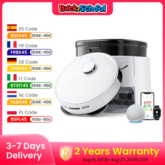 LEFANT Robot Vacuum Cleaner with Mapping, 12000Pa Suction, Emptying Station, Automatic Washing and Drying, DTOF Laser - Merit Sell