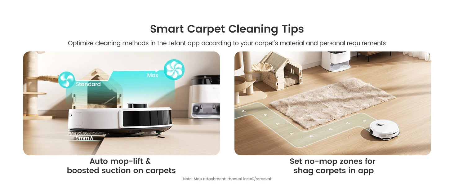 LEFANT Robot Vacuum Cleaner with Mapping, 12000Pa Suction, Emptying Station, Automatic Washing and Drying, DTOF Laser - Merit Sell