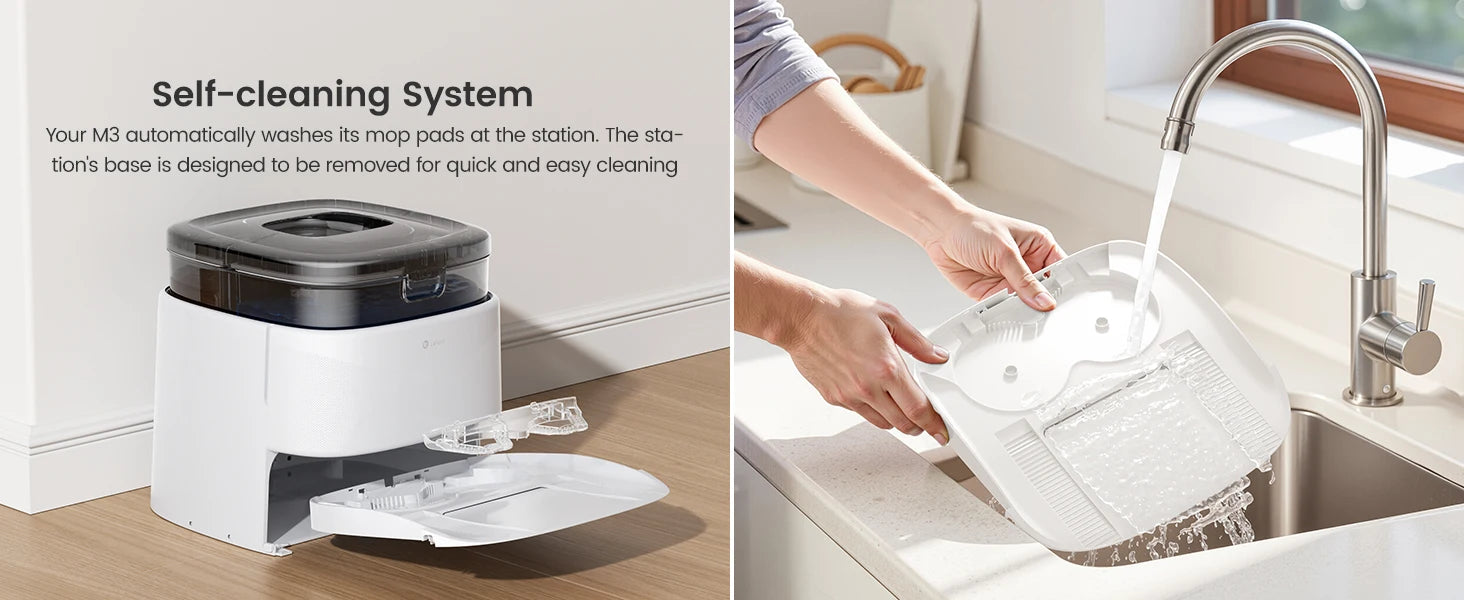 LEFANT Robot Vacuum Cleaner with Mapping, 12000Pa Suction, Emptying Station, Automatic Washing and Drying, DTOF Laser - Merit Sell