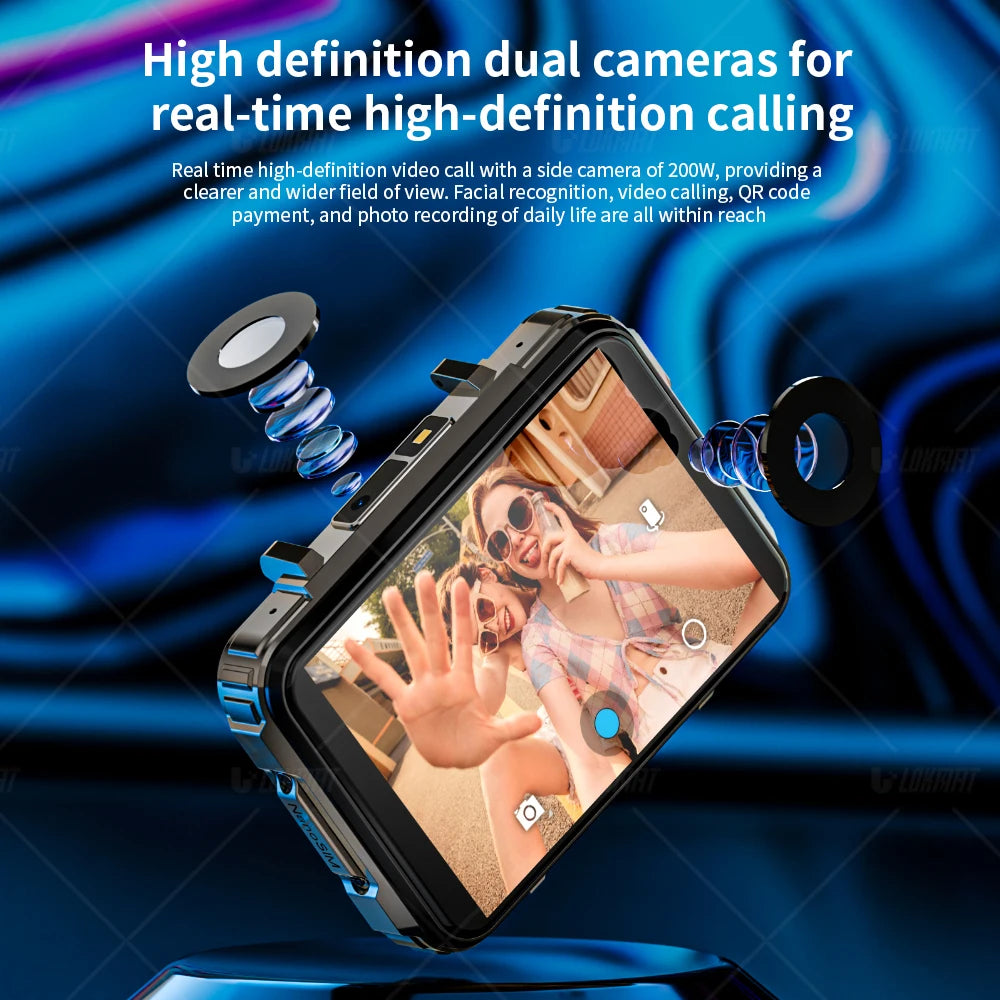 LOKMAT APPLLP 5 MAX Android Watch Phone Square Big Screen Wifi 4G Calls Smartwatches Dual Camera with Flashlight Gaming Watch - Merit Sell