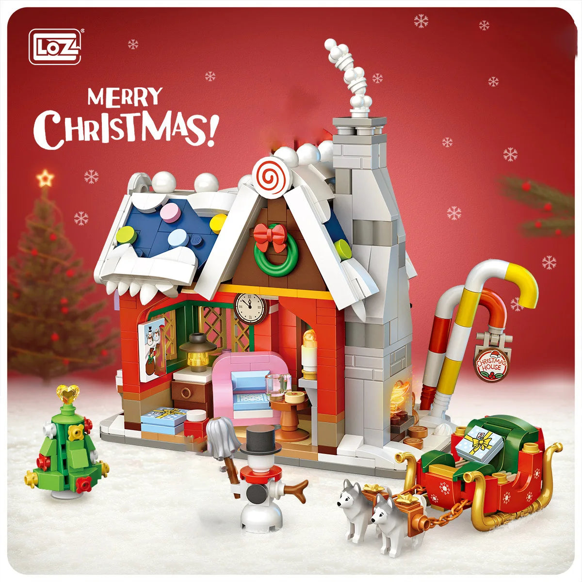 LOZ-1224 Christmas Toys Series Forest House Building Candy House Puzzle model children's Christmas science building block toys - Merit Sell