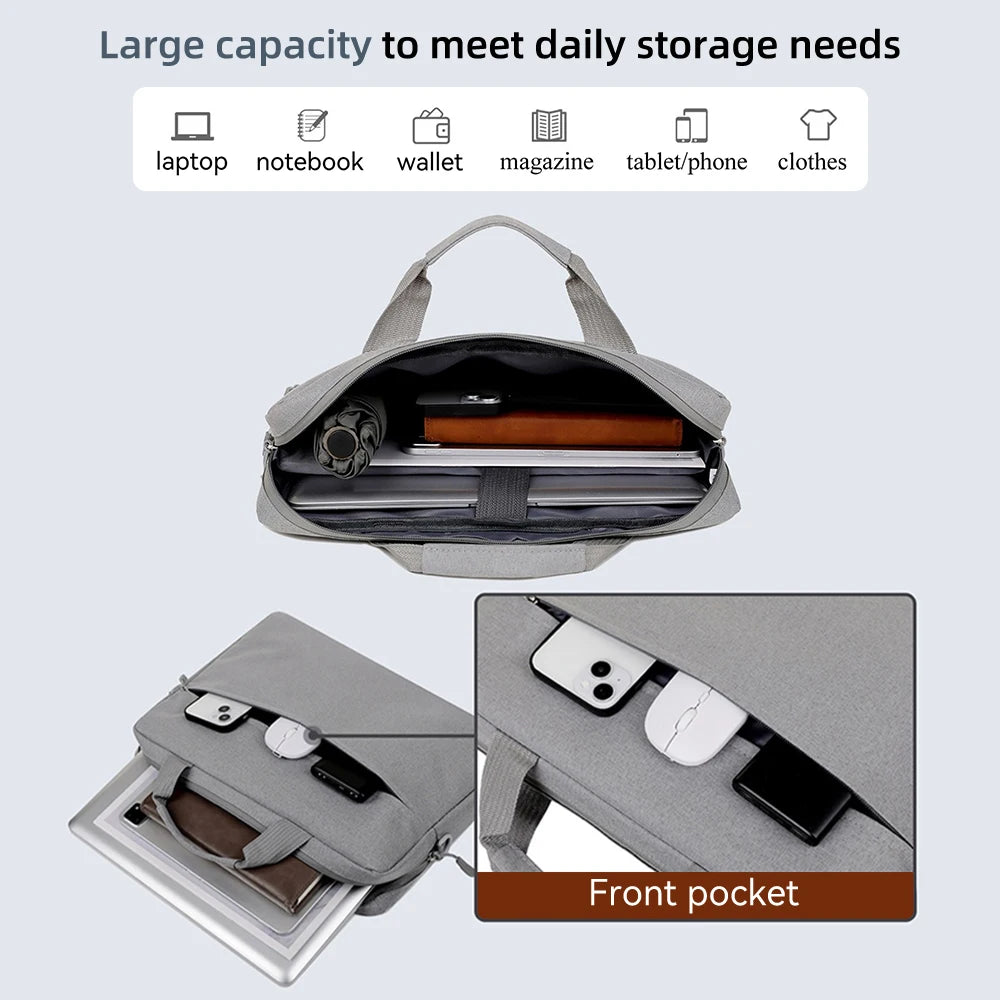 Laptop Sleeve Bag 14 15.6 Inch Notebook Case For Macbook Air Pro Tablet Waterproof Portable Travel Carrying Bag Computer Handbag - Merit Sell