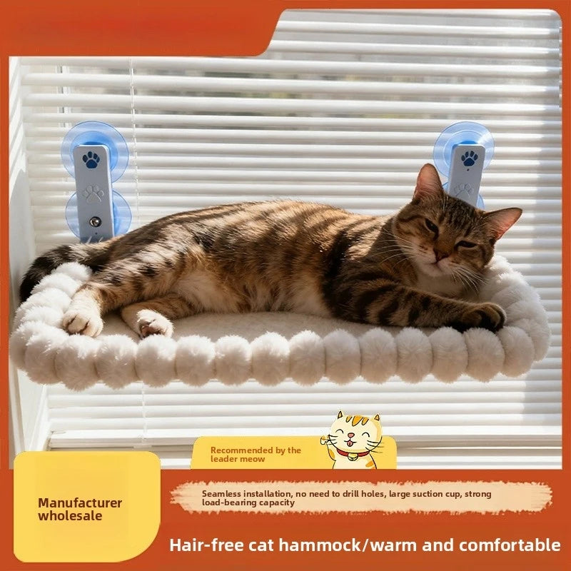 Large Wide Cat Window Bed Suction Cup Hanging Hammock for Cats Sunbathing Balcony Indoor Cat Furniture Pet Supplies - Merit Sell