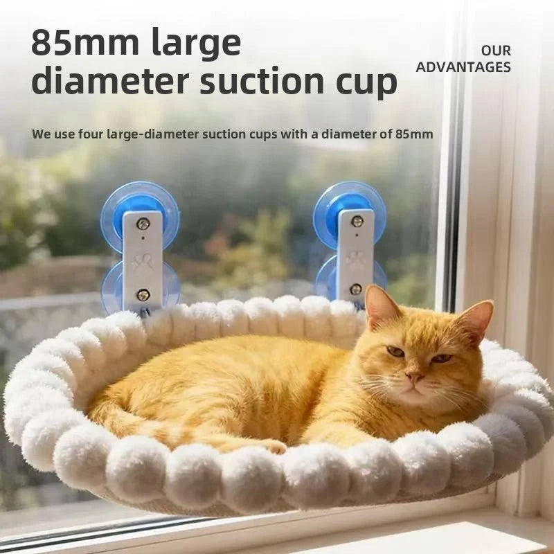 Large Wide Cat Window Bed Suction Cup Hanging Hammock for Cats Sunbathing Balcony Indoor Cat Furniture Pet Supplies - Merit Sell