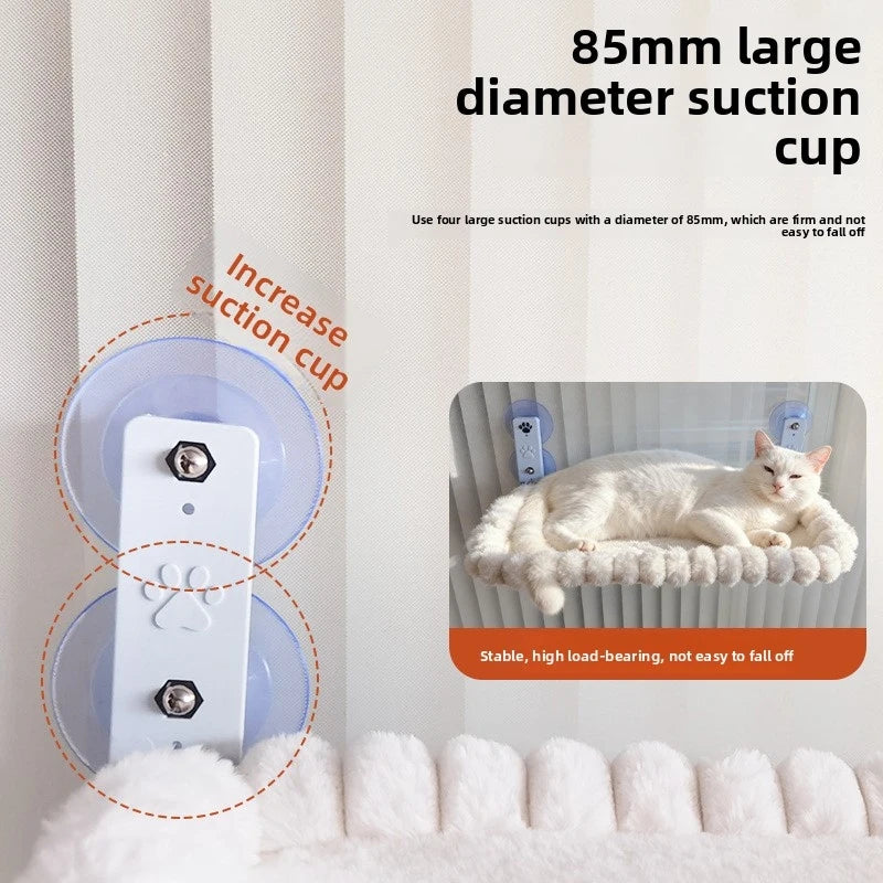 Large Wide Cat Window Bed Suction Cup Hanging Hammock for Cats Sunbathing Balcony Indoor Cat Furniture Pet Supplies - Merit Sell