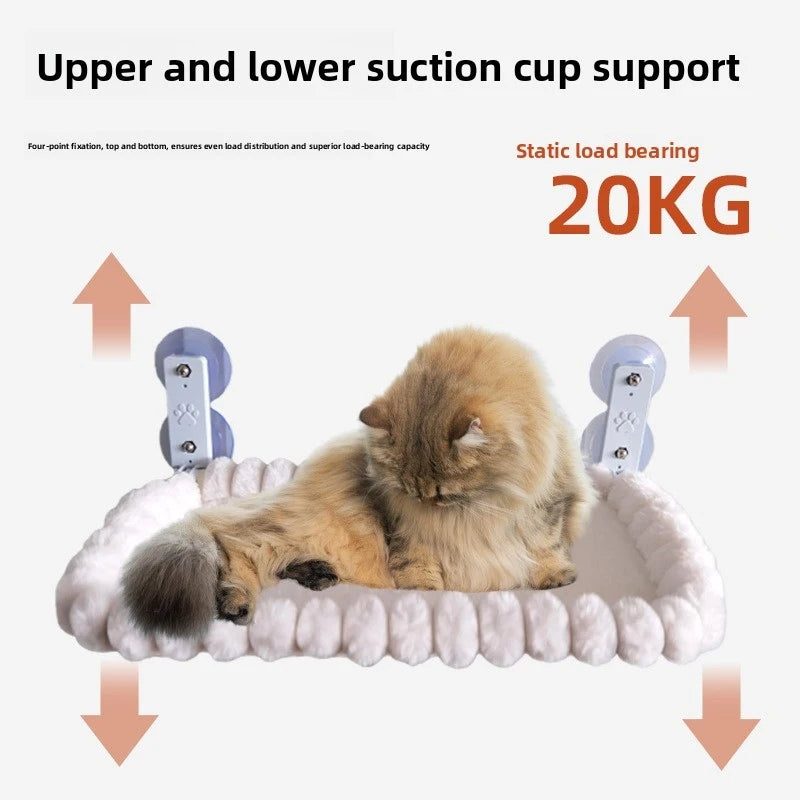 Large Wide Cat Window Bed Suction Cup Hanging Hammock for Cats Sunbathing Balcony Indoor Cat Furniture Pet Supplies - Merit Sell