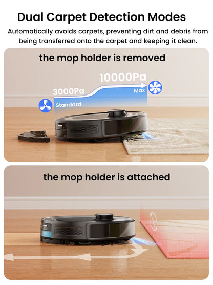 Lefant M2S Robot Vacuum Cleaner with Mapping, 10000Pa Suction, Automatic Dust Station,Laser Navigation, PSD Avoidance Technology - Merit Sell