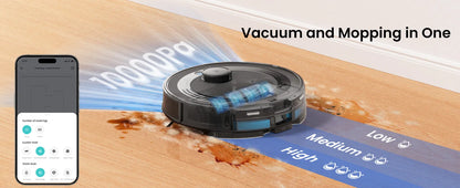 Lefant M2S Robot Vacuum Cleaner with Mapping, 10000Pa Suction, Automatic Dust Station,Laser Navigation, PSD Avoidance Technology - Merit Sell