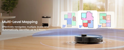 Lefant M2S Robot Vacuum Cleaner with Mapping, 10000Pa Suction, Automatic Dust Station,Laser Navigation, PSD Avoidance Technology - Merit Sell