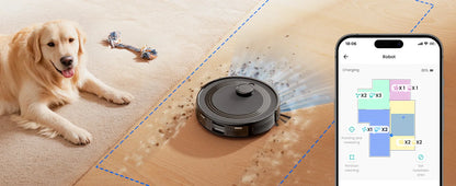 Lefant M2S Robot Vacuum Cleaner with Mapping, 10000Pa Suction, Automatic Dust Station,Laser Navigation, PSD Avoidance Technology - Merit Sell