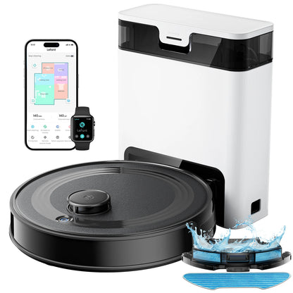 Lefant M2S Robot Vacuum Cleaner with Mapping, 10000Pa Suction, Automatic Dust Station,Laser Navigation, PSD Avoidance Technology - Merit Sell