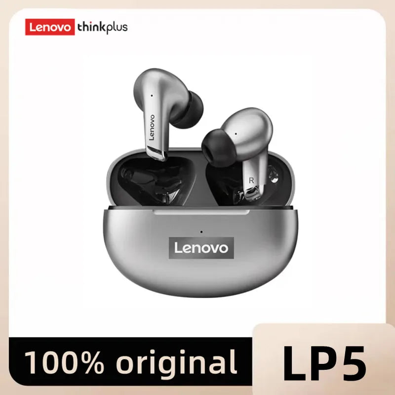 Lenovo LP5 TWS Bluetooth Earphone 9D Stereo HiFi Sports Waterproof Wireless Earbuds for iPhone 13 Xiaomi Bluetooth Headphones - Merit Sell