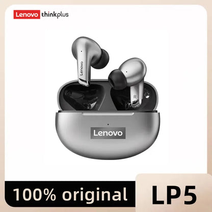 Lenovo LP5 TWS Bluetooth Earphone 9D Stereo HiFi Sports Waterproof Wireless Earbuds for iPhone 13 Xiaomi Bluetooth Headphones - Merit Sell