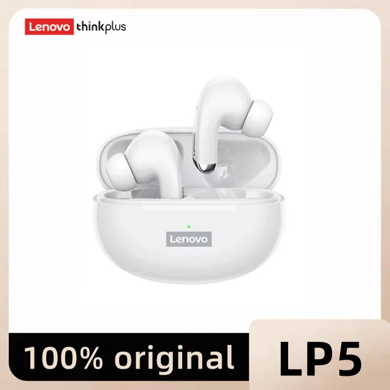 Lenovo LP5 TWS Bluetooth Earphone 9D Stereo HiFi Sports Waterproof Wireless Earbuds for iPhone 13 Xiaomi Bluetooth Headphones - Merit Sell