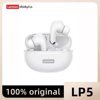 Lenovo LP5 TWS Bluetooth Earphone 9D Stereo HiFi Sports Waterproof Wireless Earbuds for iPhone 13 Xiaomi Bluetooth Headphones - Merit Sell