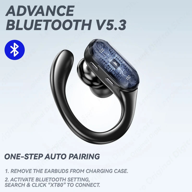 Lenovo XT80 Sports Wireless Headphones with Mics, Button Control, LED Power Display,Hifi Stereo Sound - Merit Sell