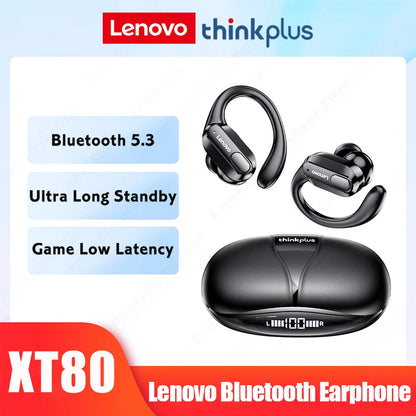 Lenovo XT80 Sports Wireless Headphones with Mics, Button Control, LED Power Display,Hifi Stereo Sound - Merit Sell