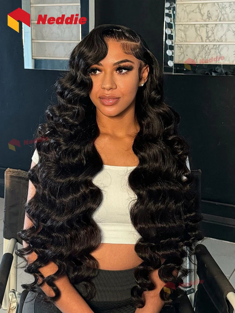 Loose Deep Wave 13x6 HD Lace Frontal Human Hair Wigs Brazilian Curly Wigs 13x4 Human Hair Lace Front Wig Preplucked Remy Hair - Merit Sell