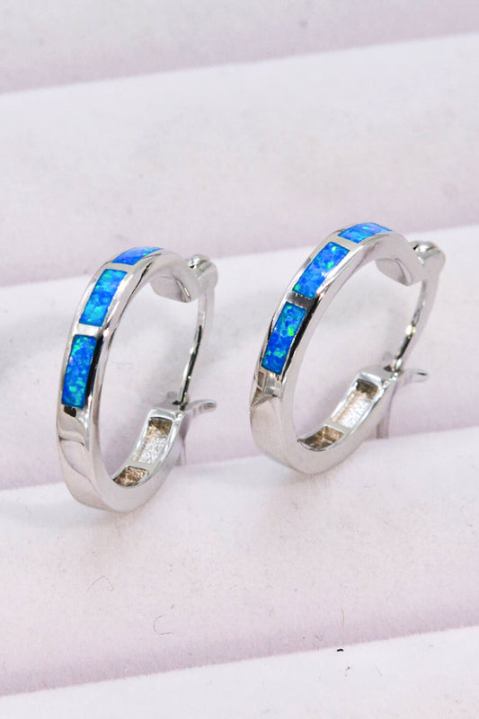 Lovelier Than Ever Opal Platinum-Plated Earrings - Merit Sell