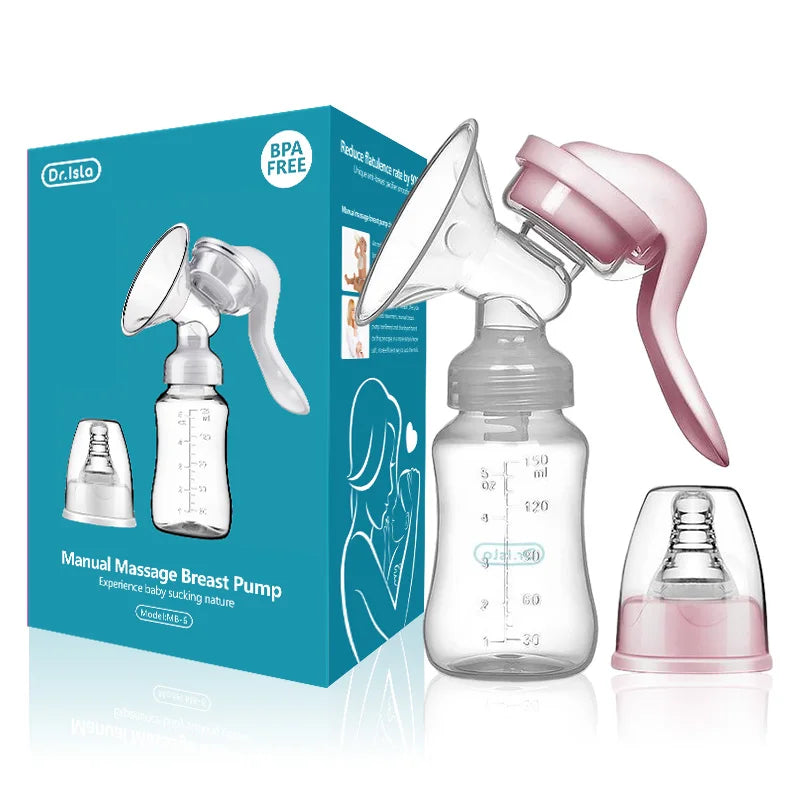 MAMIJOY Breast Pump Baby Nipple Manual Suction Milk Pump Feeding Breasts Pumps Milk Bottle Sucking Postpartum Supplies BPA Free - Merit Sell