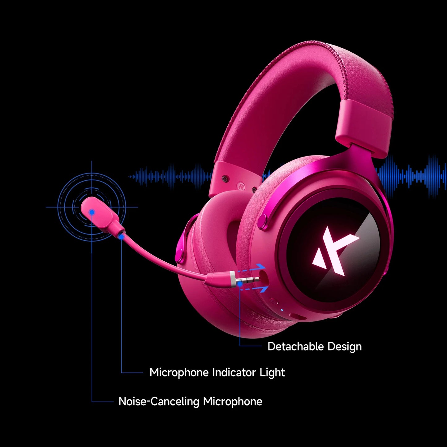 MCHOSE X9 Wireless Gaming Headset 7.1 Surround Sound Noise Canceling Mic Low 15ms Latency FPS Games E-sports Headphones - Merit Sell