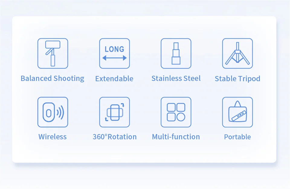 MEUYAG Selfie Stick Tripod with 1708mm Long Monopod Fill Light, Bluetooth Remote, 360° Rotation, 1/4 Interface, for mobile phone - Merit Sell